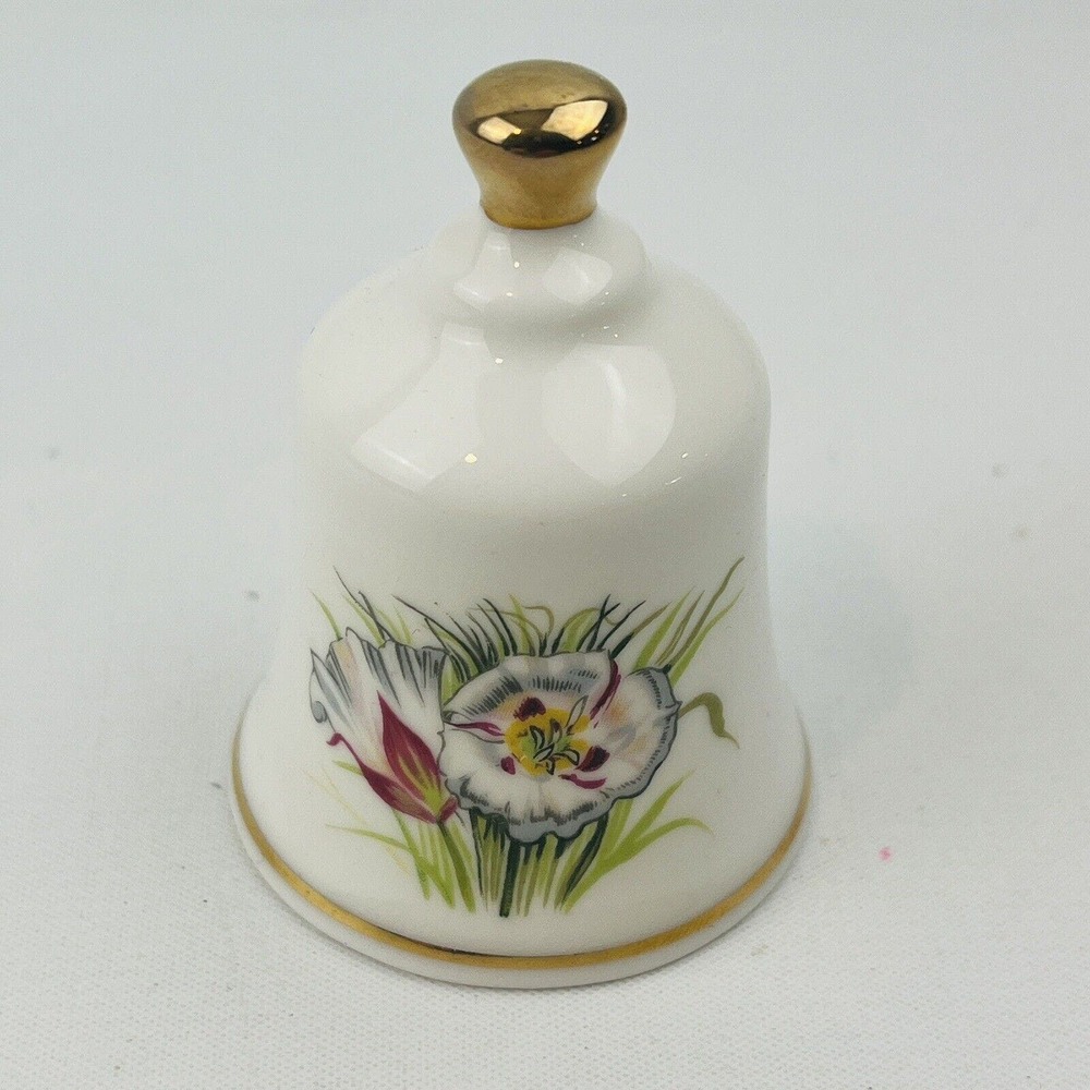Danbury Mint Utah Sego Lily Official State Flower Bell Collection